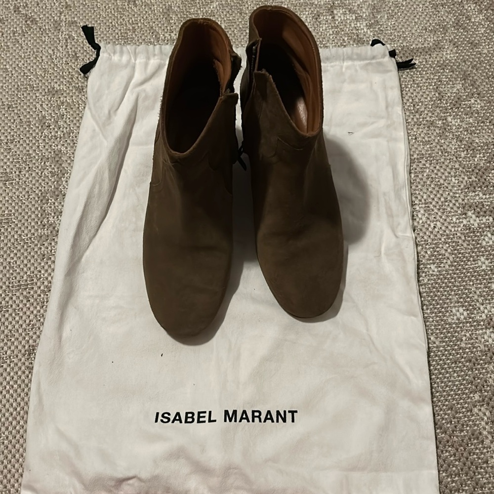 Isabel marant dicker bootie taupe suede FR36(US5.5)